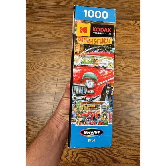1000 Piece Kodak Premium Jigsaw Puzzle-Car Wash-Colorful-Bonus Poster - Picture 3 of 9
